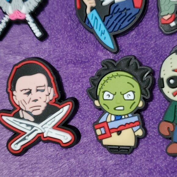 6 Horror Movie Murder Leatherface Jason Michael Myers Crocs‎ Jibbitz Shoe Charms - Picture 4 of 4
